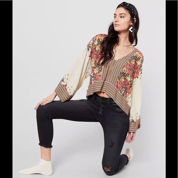 Like new Free people Mix-n-Match Blouse viscose small - Picture 11 of 12